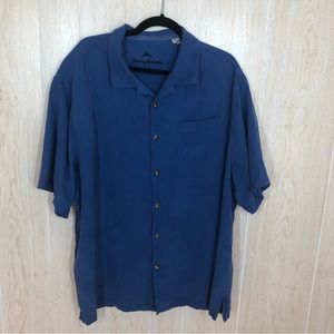 Tommy Bahama Blue Silk Button Down Shirt